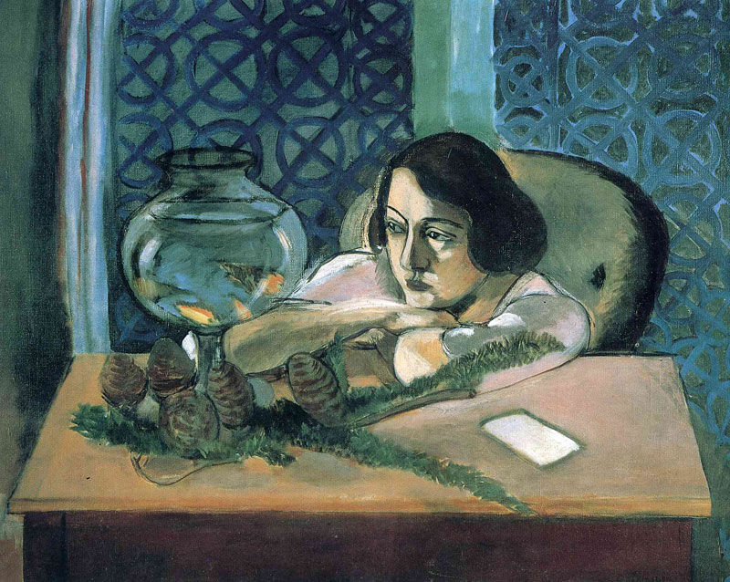 Woman Before a Fish Bowl, 1922