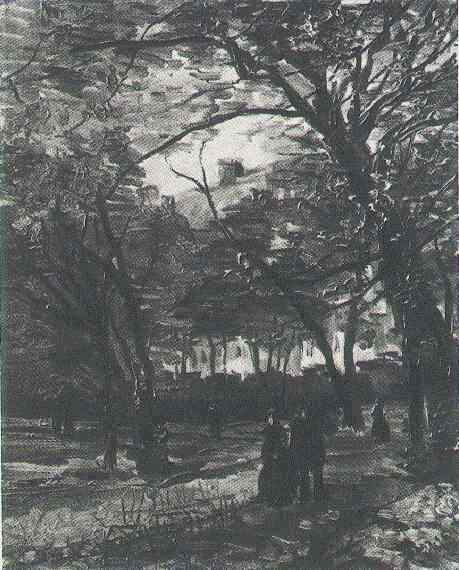 Bois de Boulogne with People Walking, The