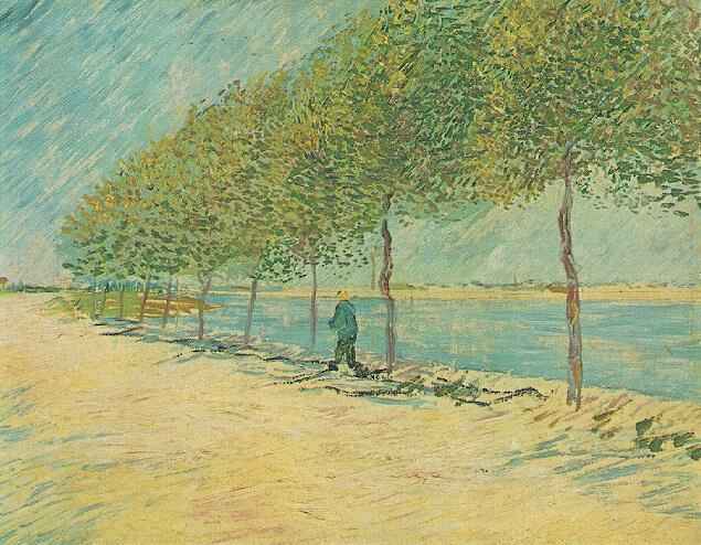 Walk Along the Banks of the Seine Near Asnieres
