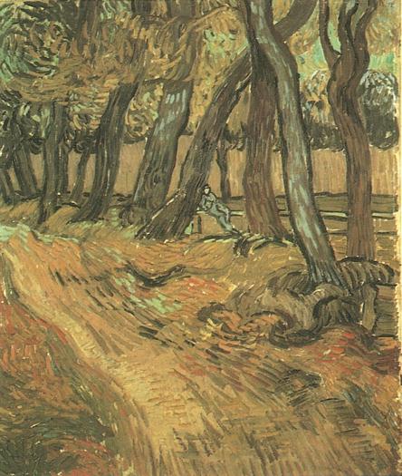 Garden of Saint-Paul Hospital with Figure, The 