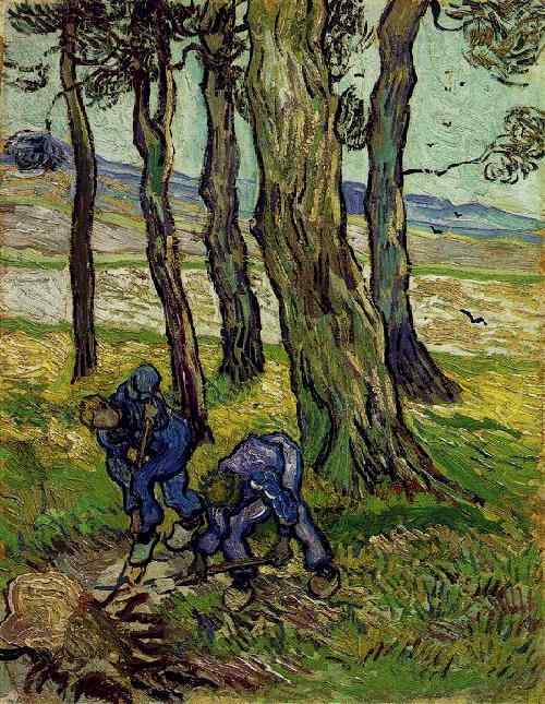 Two Diggers among Trees 
