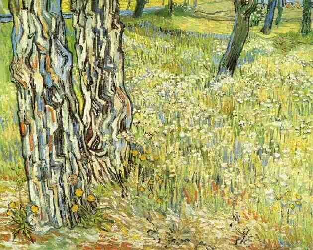 Pine Trees and Dandelions in the Garden of Saint-Paul Hospital 