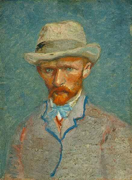 戴灰毡帽的自画像 -- Self-Portrait with Grey Felt Hat