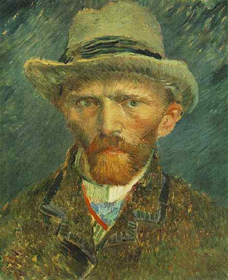 戴灰毡帽的自画像 -- Self-Portrait with Grey Felt Hat