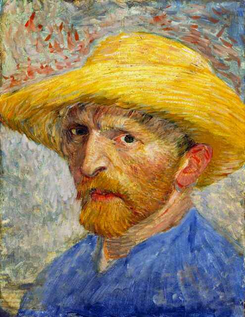 戴草帽的自画像 -- Self-Portrait with Straw Hat