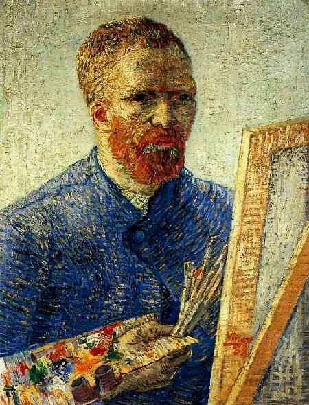 在画架前的自画像 -- Self-Portrait in Front of the Easel