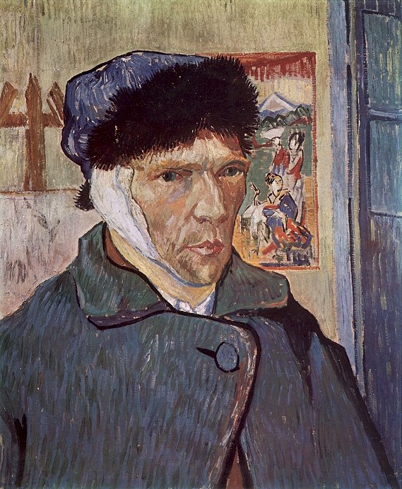 包扎着耳朵的自画像 -- Self-Portrait with Bandaged Ear